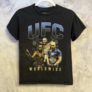 UFC T Shirt Small 17.5x23.5 Black Short Sleeve Ultimate Fighting McGregor Jones
